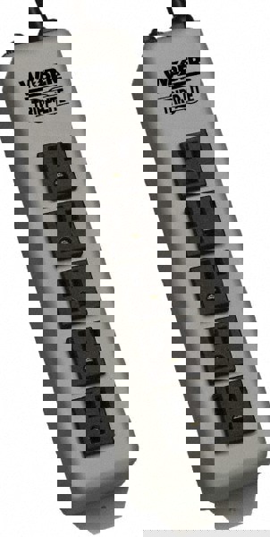 5 OUTLET INDUSTRIAL POWER STRIP WABER ME